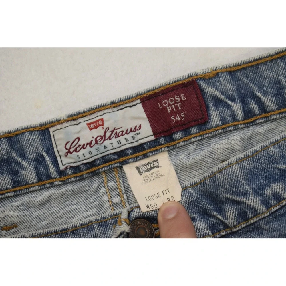 VTG Levi's 545 Loose Fit Tapered Denim Blue Jeans USA MADE Mens Size 50 x 32 BIG